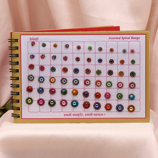 Assorted Color Bindi Book For Women & Girls- Total Pieces- 300 (BND232CMB) - preyans.com