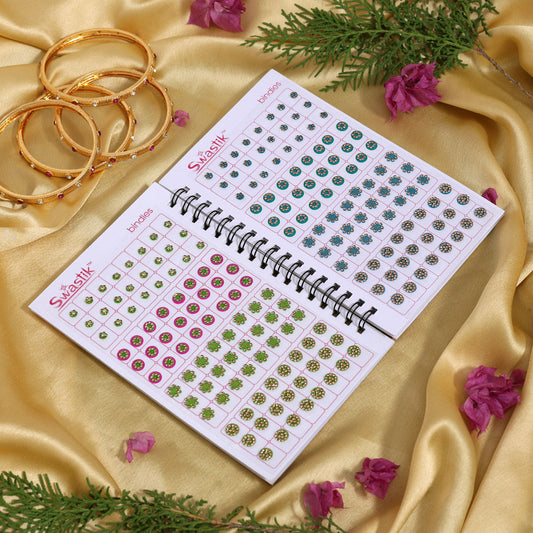 Assorted Color Bindi Book For Women & Girls- Total Pieces- 960 (BND252CMB) - Preyans.com