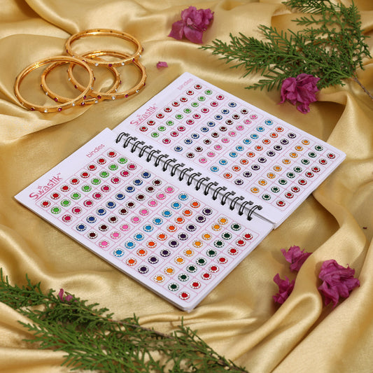 Assorted Color Bindi Book For Women & Girls- Total Pieces- 960 (BND253CMB) - Preyans.com