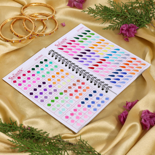 Assorted Color Plain Bindi Book For Women & Girls- Total Pieces- 960 (BND258CMB) - Preyans.com