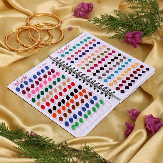 Assorted Color Plain Bindi Book For Women & Girls- Total Pieces- 960 (BND260CMB) - Preyans.com