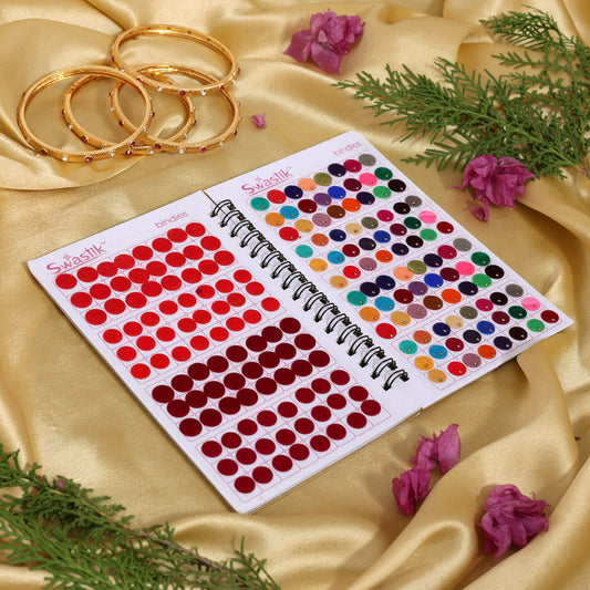 Assorted Color Bindi Book For Women & Girls- Total Pieces- 576 (BND264CMB) - Preyans.com