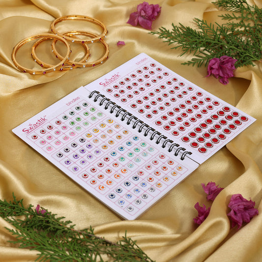 Assorted Color Bindi Book For Women & Girls- Total Pieces- 576 (BND272CMB) - Preyans.com