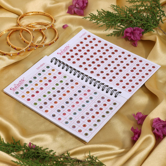 Assorted Color Bindi Book For Women & Girls- Total Pieces- 576 (BND273CMB) - Preyans.com