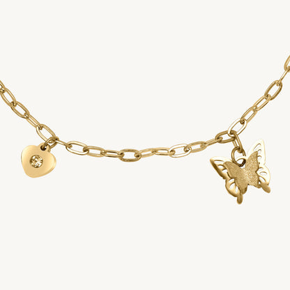 Gold Color Surgical Steel 18k Gold Plated Demi Fine Single Foot Anklet - Preyans.com