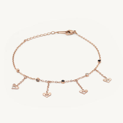 Radiant White Color Surgical Steel 18k Gold Plated Demi Fine Bracelet - Preyans.com