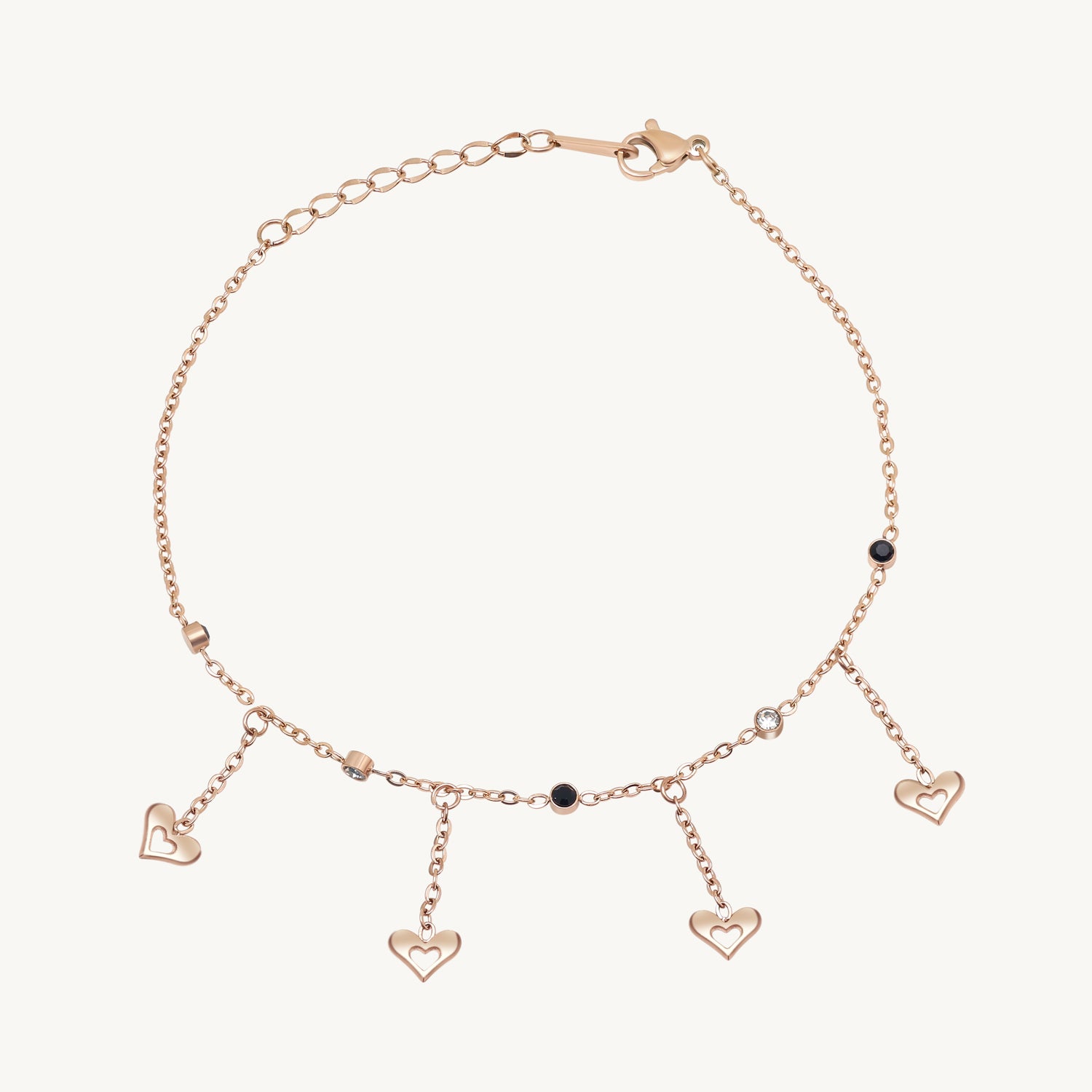 Radiant White Color Surgical Steel 18k Gold Plated Demi Fine Bracelet - Preyans.com