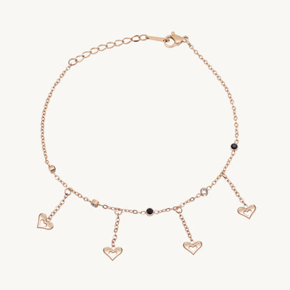 Radiant White Color Surgical Steel 18k Gold Plated Demi Fine Bracelet - Preyans.com