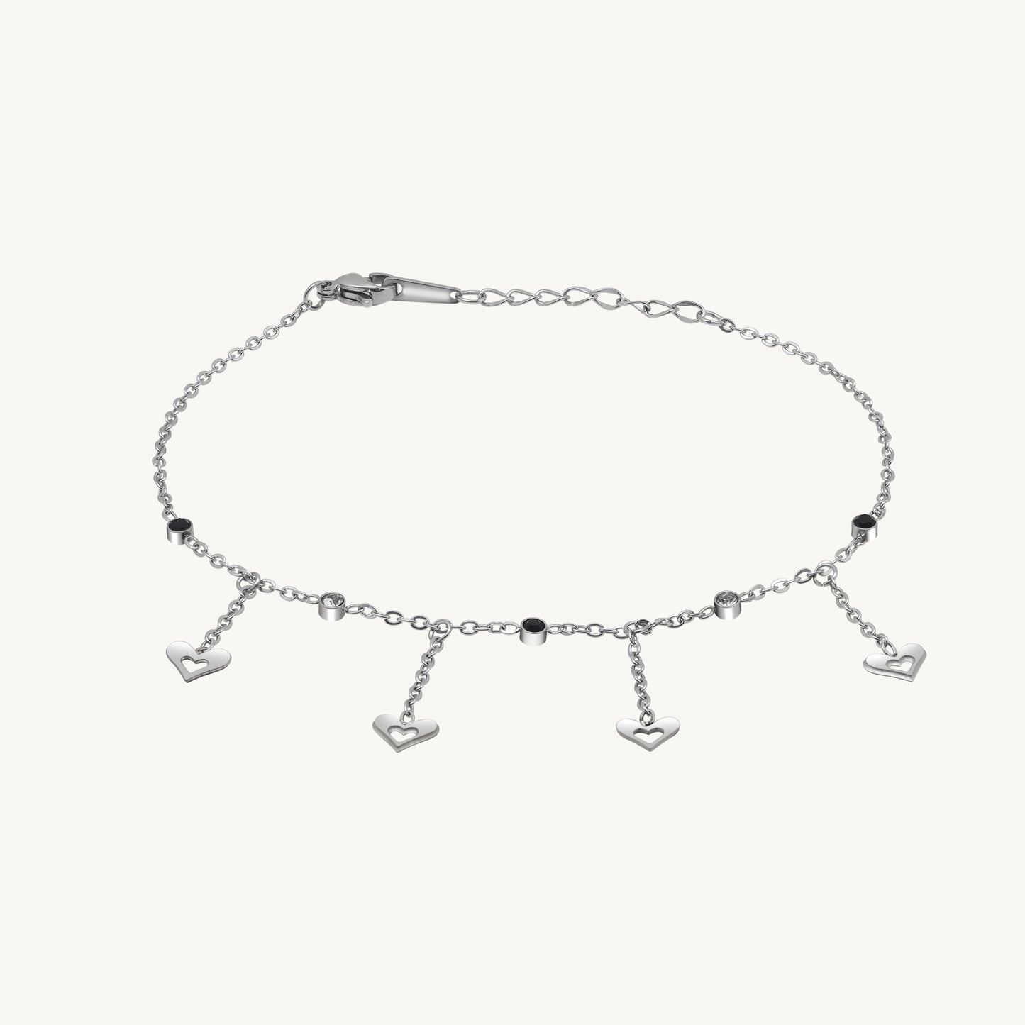 Polished Silver Color Surgical Steel Silver Plated Demi Fine Bracelet - Preyans.com