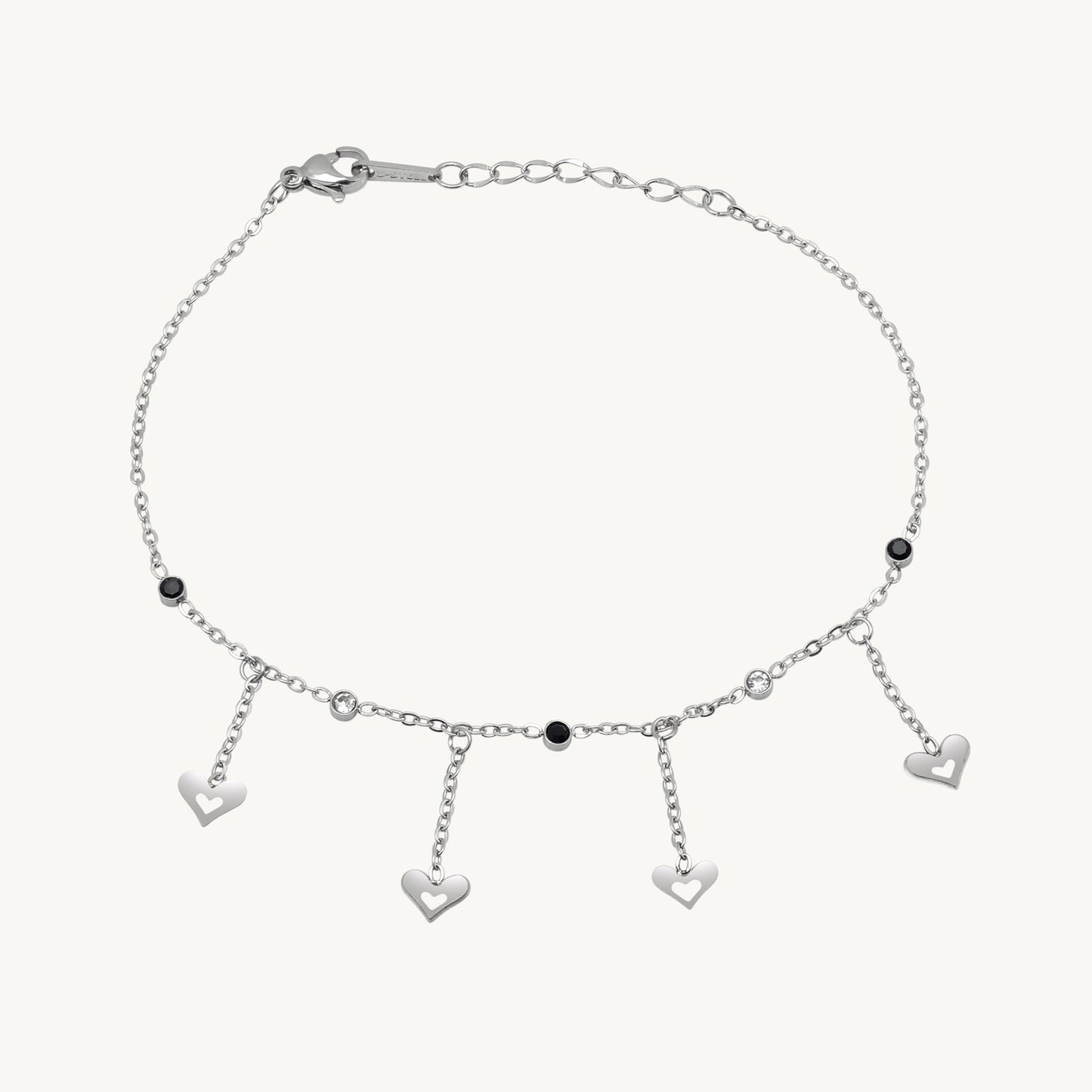 Polished Silver Color Surgical Steel Silver Plated Demi Fine Bracelet - Preyans.com