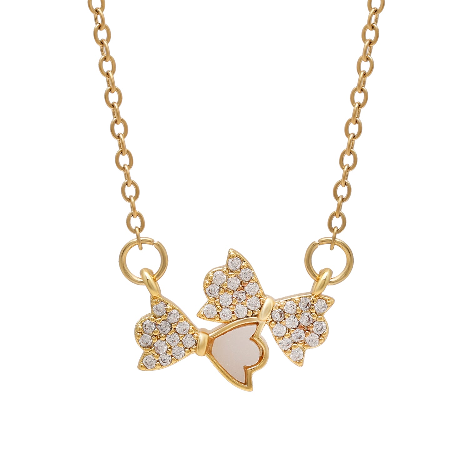 Gold Color Surgical Steel 18k Gold Plated Demi Fine Necklace - Preyans.com