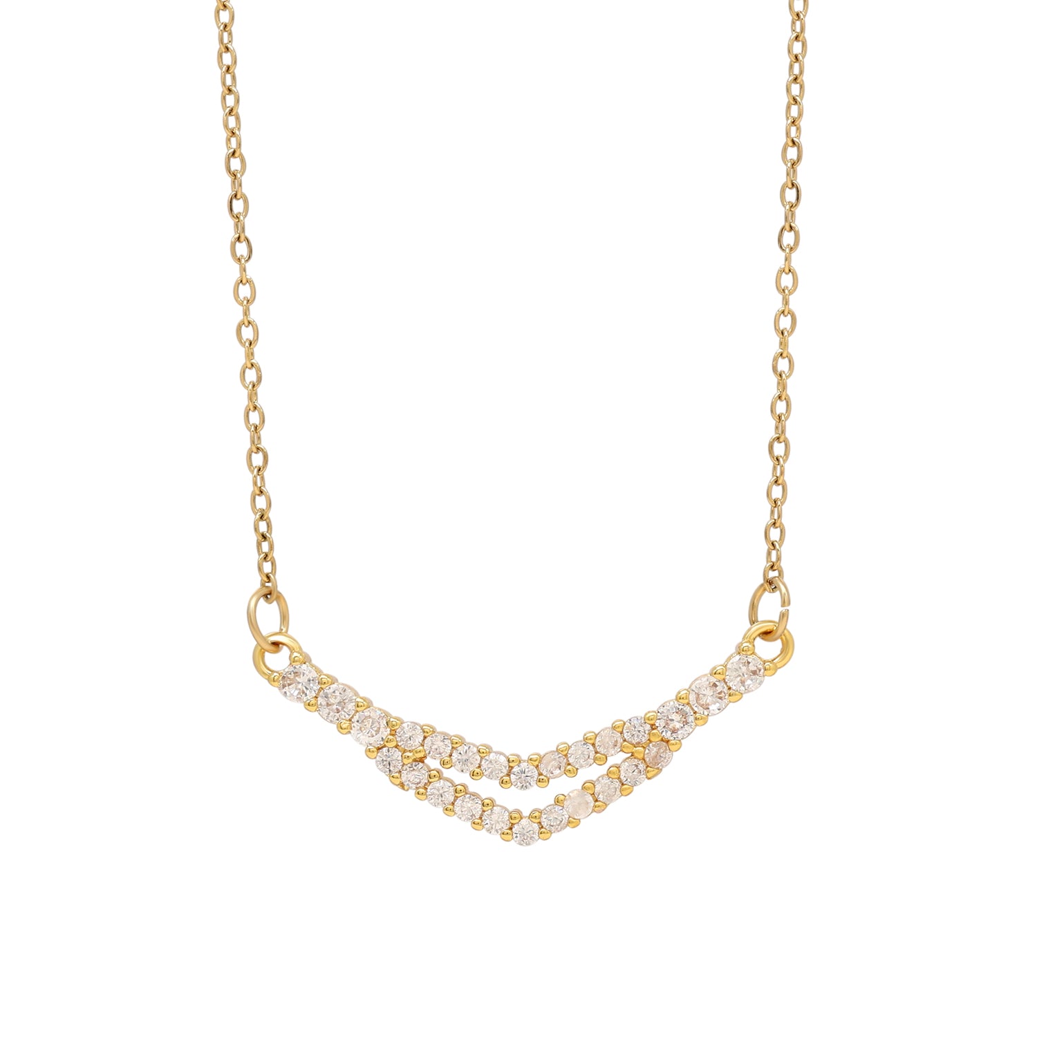 Gold Color Surgical Steel 18k Gold Plated Demi Fine Necklace - Preyans.com