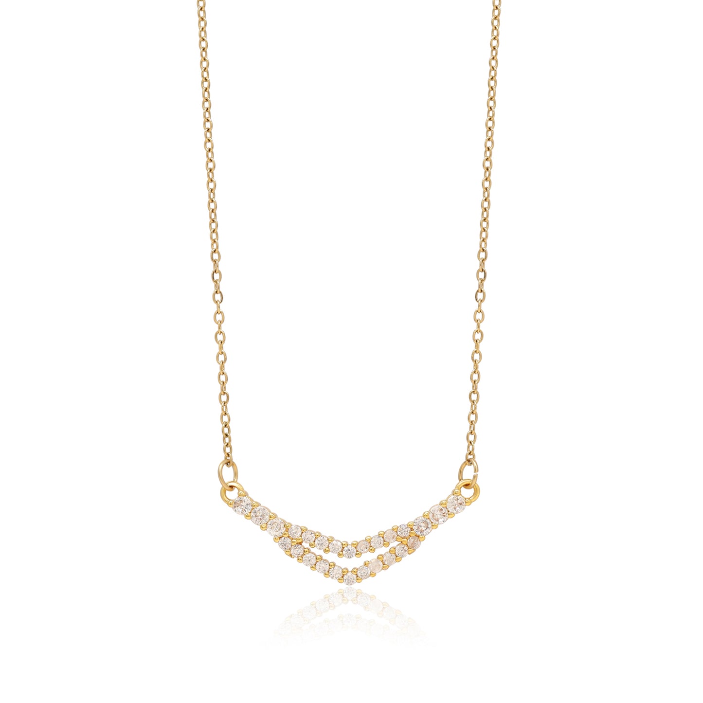 Gold Color Surgical Steel 18k Gold Plated Demi Fine Necklace - Preyans.com