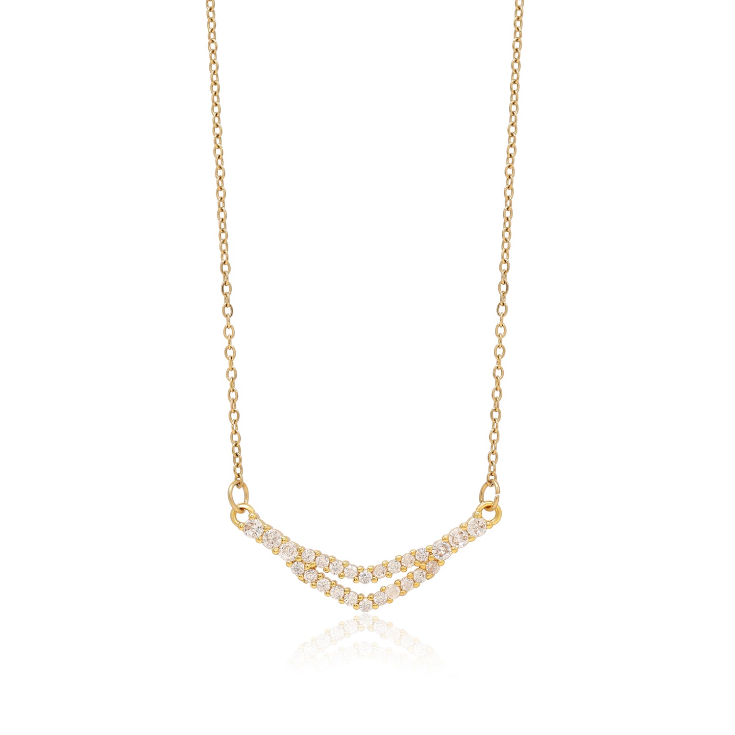 Gold Color Surgical Steel 18k Gold Plated Demi Fine Necklace - Preyans.com