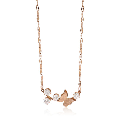 White Color Surgical Steel 18k Gold Plated Demi Fine Necklace - Preyans.com