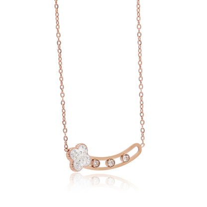 White Color Surgical Steel 18k Gold Plated Demi Fine Necklace - Preyans.com