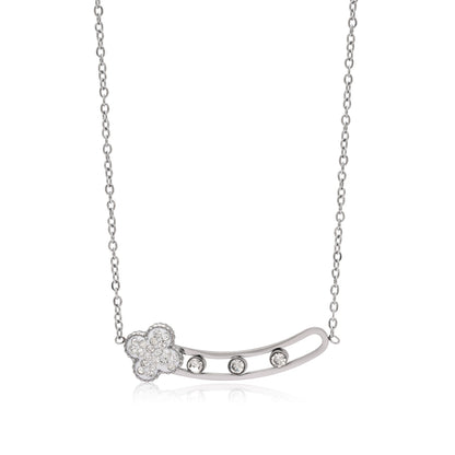 Silver Color Surgical Steel Silver Plated Demi Fine Necklace - Preyans.com