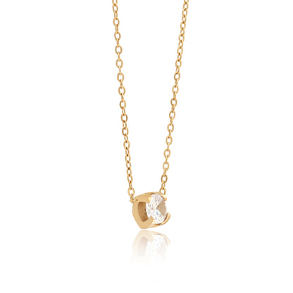 White Color Surgical Steel 18k Gold Plated Demi Fine Necklace - Preyans.com