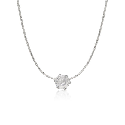 Silver Color Surgical Steel Silver Plated Demi Fine Necklace - Preyans.com