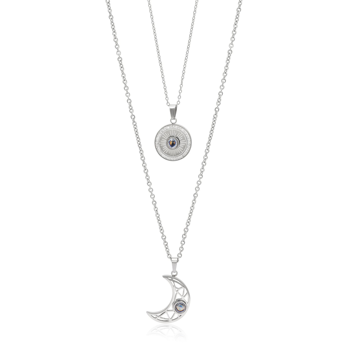 Silver Color Surgical Steel Silver Plated Demi Fine Necklace - Preyans.com