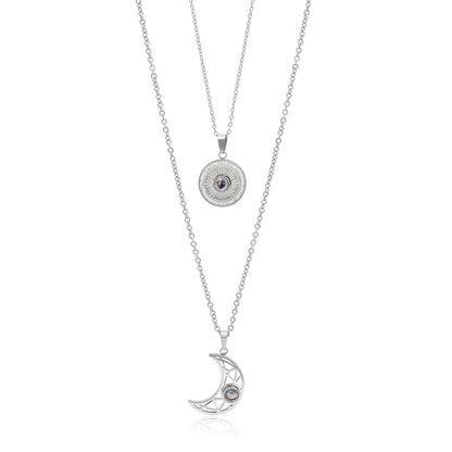Silver Color Surgical Steel Silver Plated Demi Fine Necklace - Preyans.com