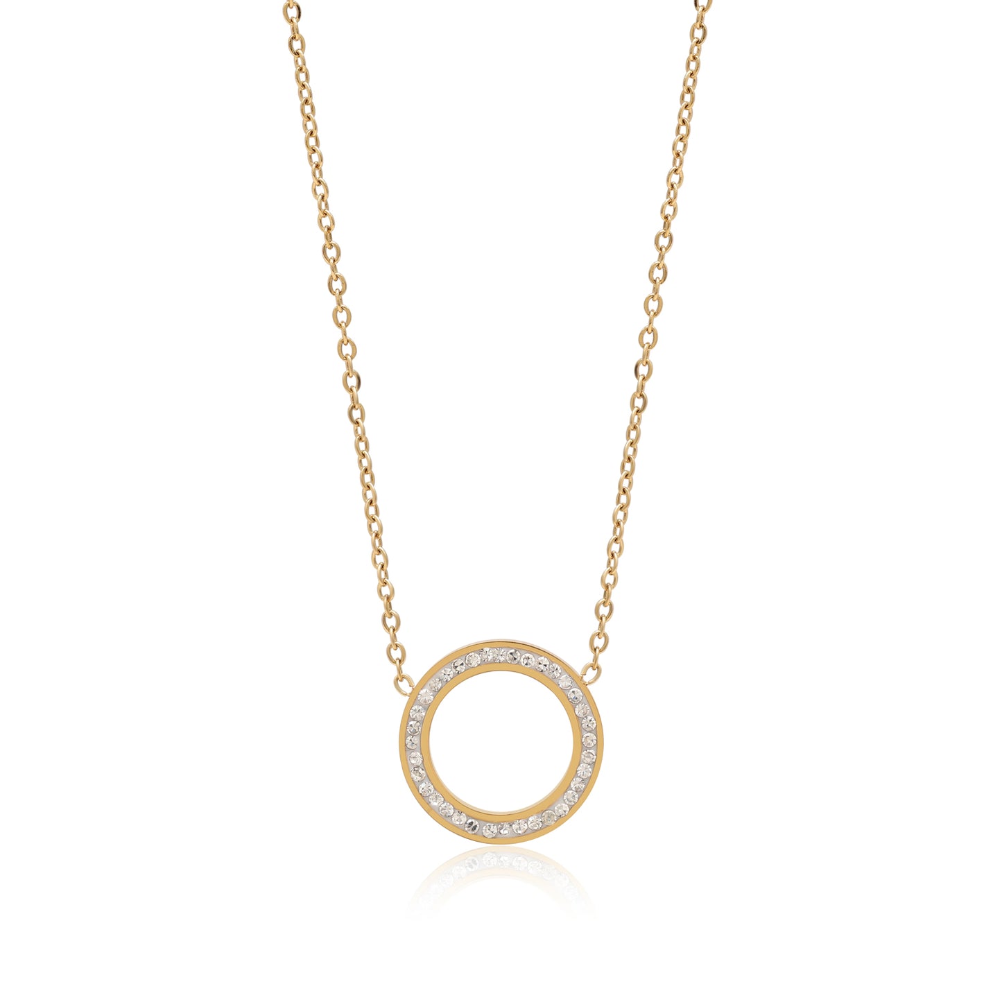 Gold Color Surgical Steel 18k Gold Plated Demi Fine Necklace - Preyans.com