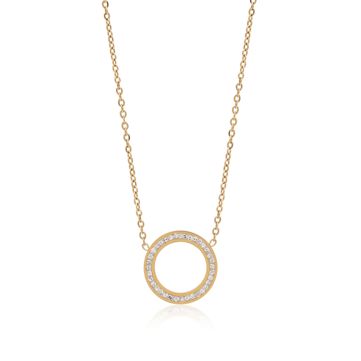 Gold Color Surgical Steel 18k Gold Plated Demi Fine Necklace - Preyans.com