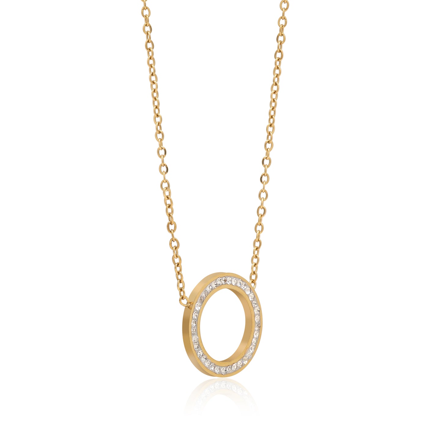 Gold Color Surgical Steel 18k Gold Plated Demi Fine Necklace - Preyans.com