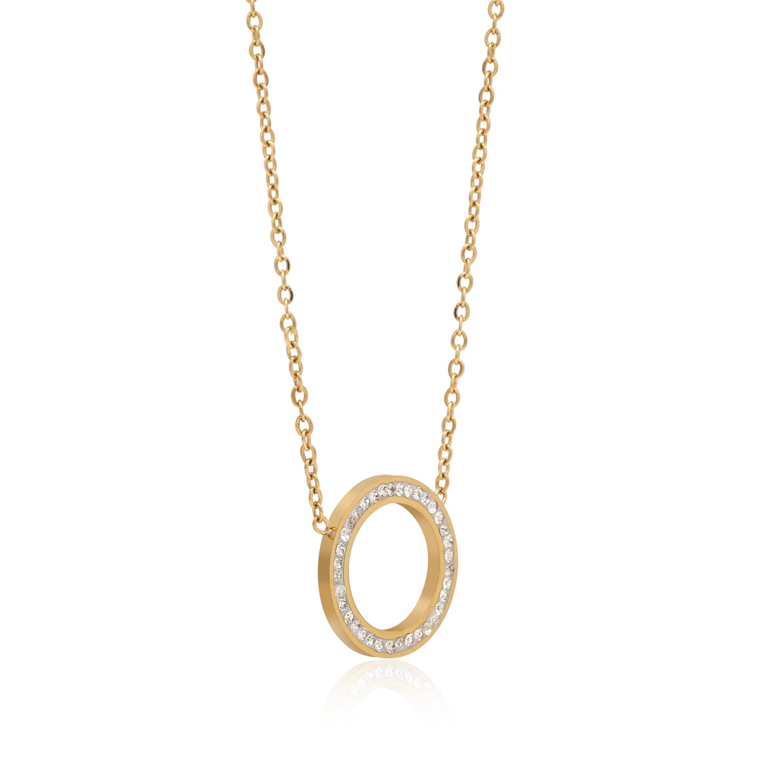 Gold Color Surgical Steel 18k Gold Plated Demi Fine Necklace - Preyans.com