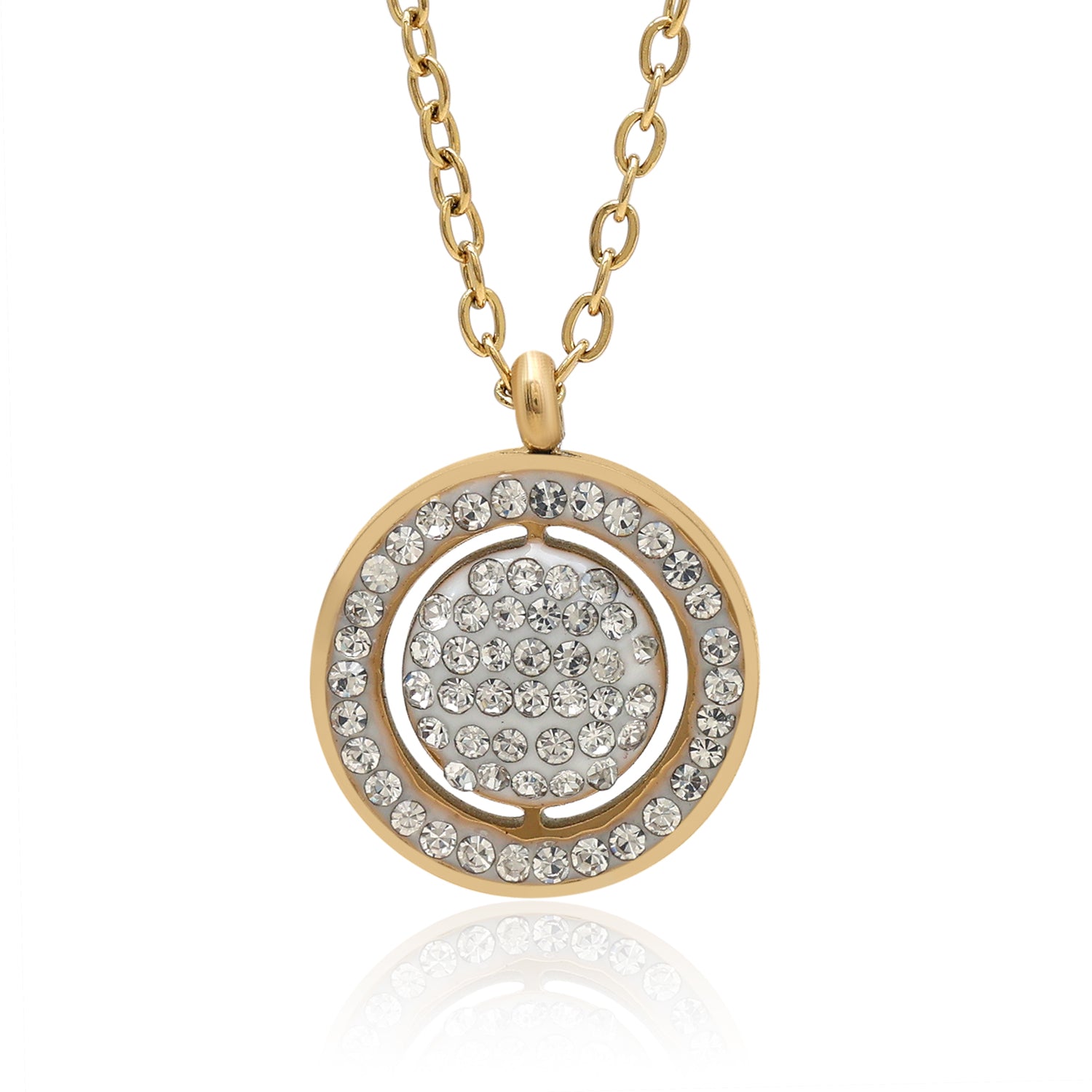 Gold Color Surgical Steel 18k Gold Plated Demi Fine Necklace - Preyans.com