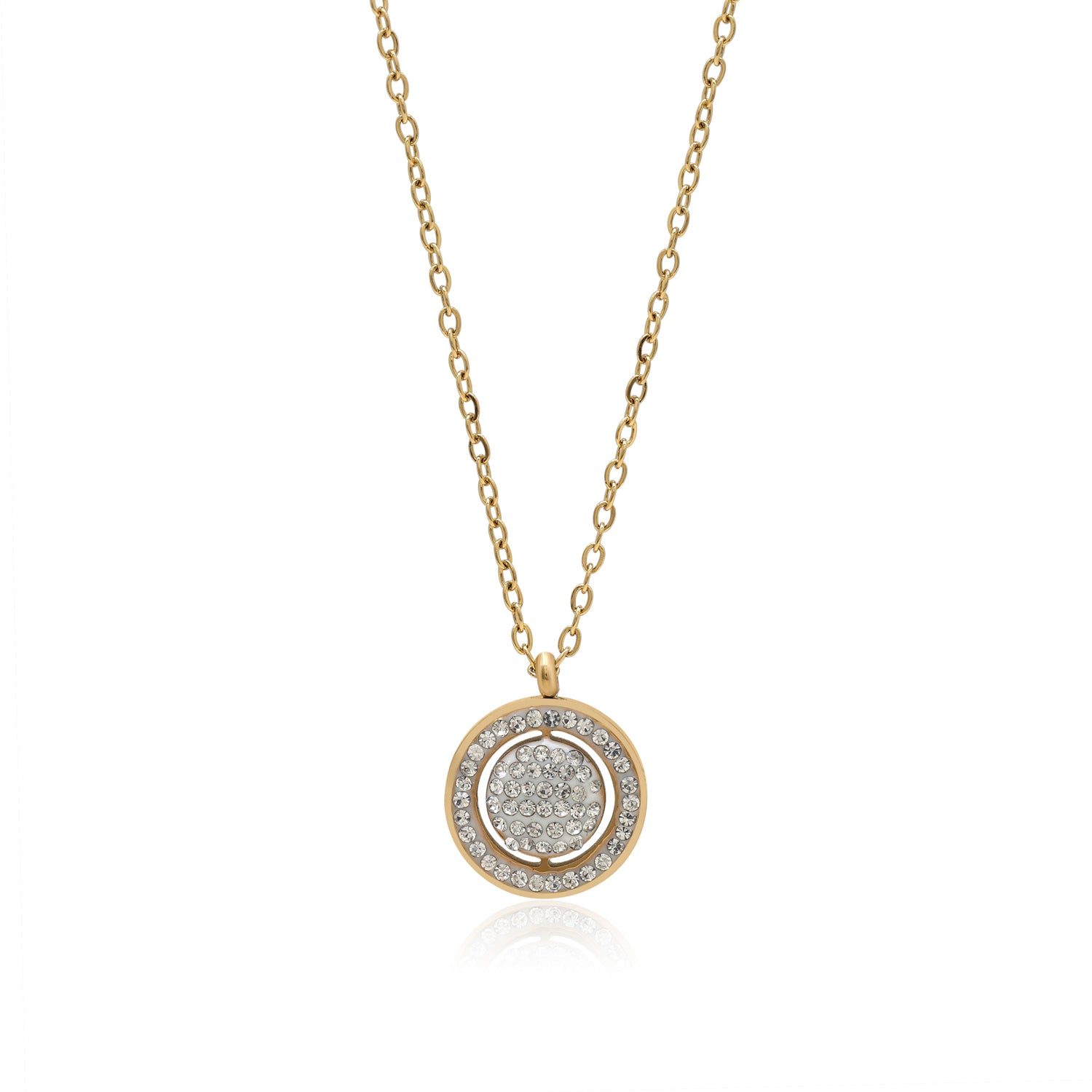 Gold Color Surgical Steel 18k Gold Plated Demi Fine Necklace - Preyans.com