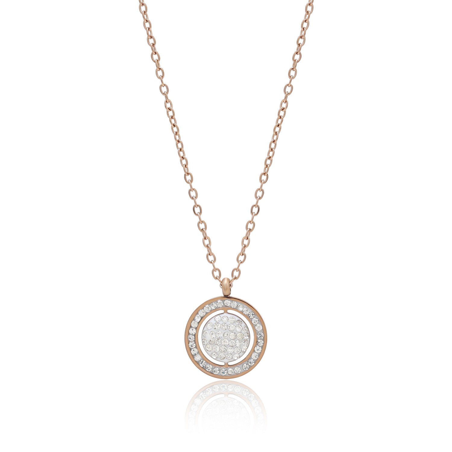 White Color Surgical Steel 18k Gold Plated Demi Fine Necklace - Preyans.com