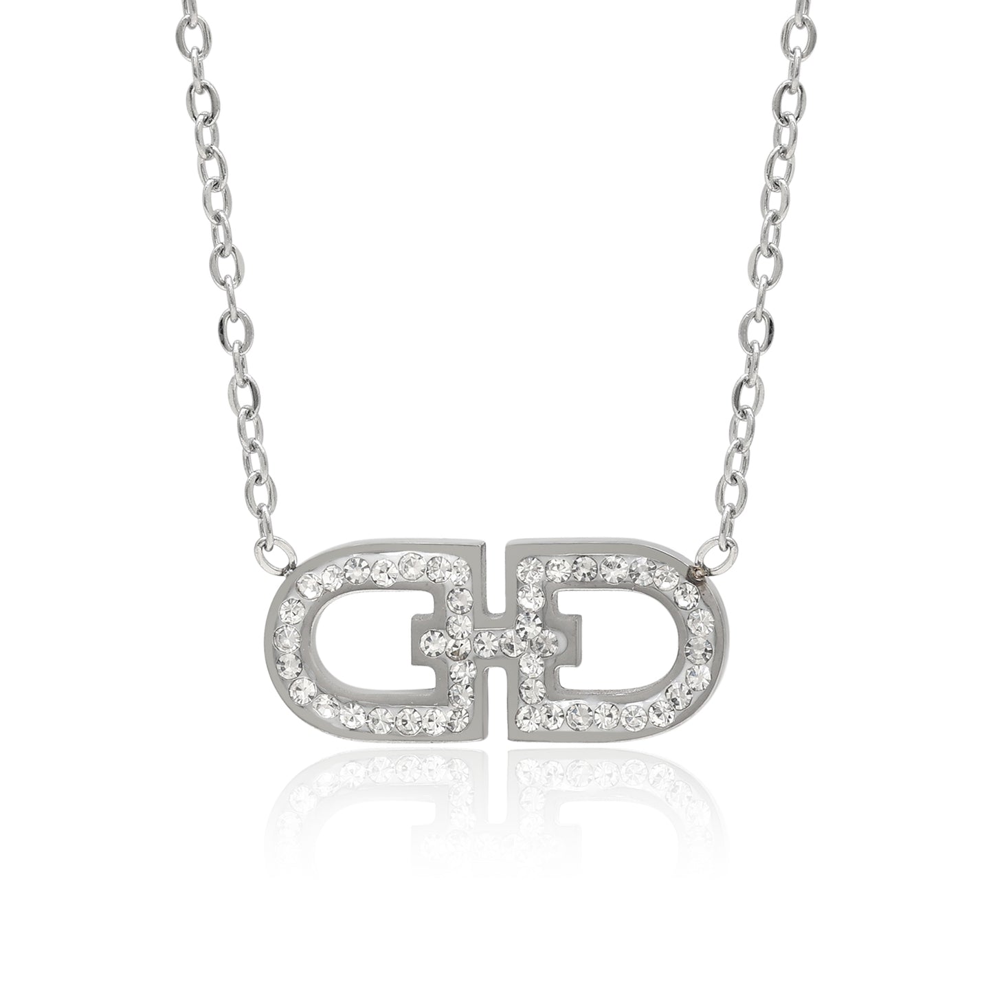 Silver Color Surgical Steel Silver Plated Demi Fine Necklace - Preyans.com