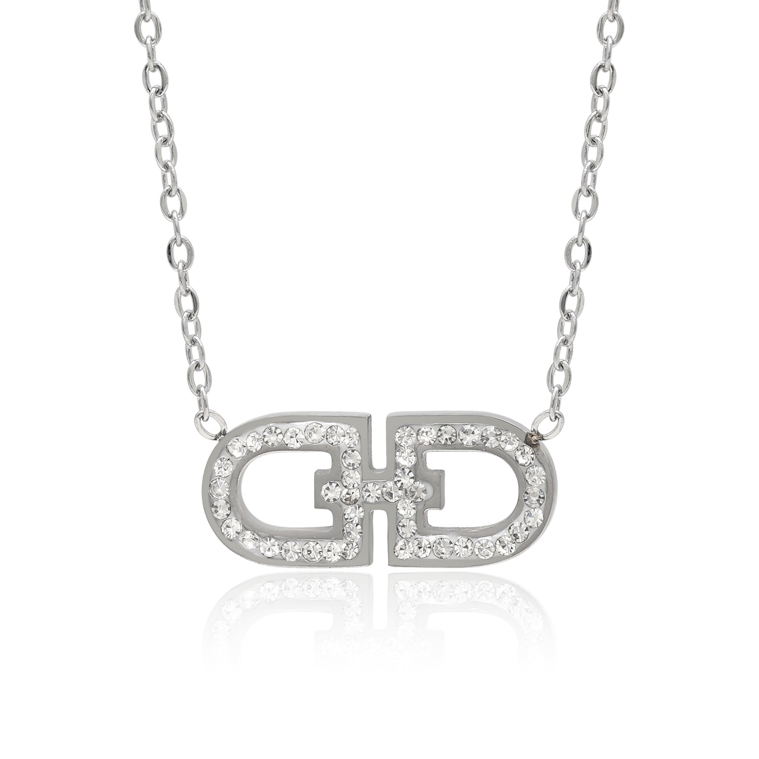 Silver Color Surgical Steel Silver Plated Demi Fine Necklace - Preyans.com