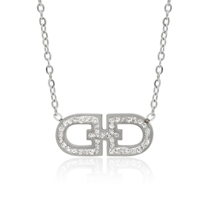 Silver Color Surgical Steel Silver Plated Demi Fine Necklace - Preyans.com