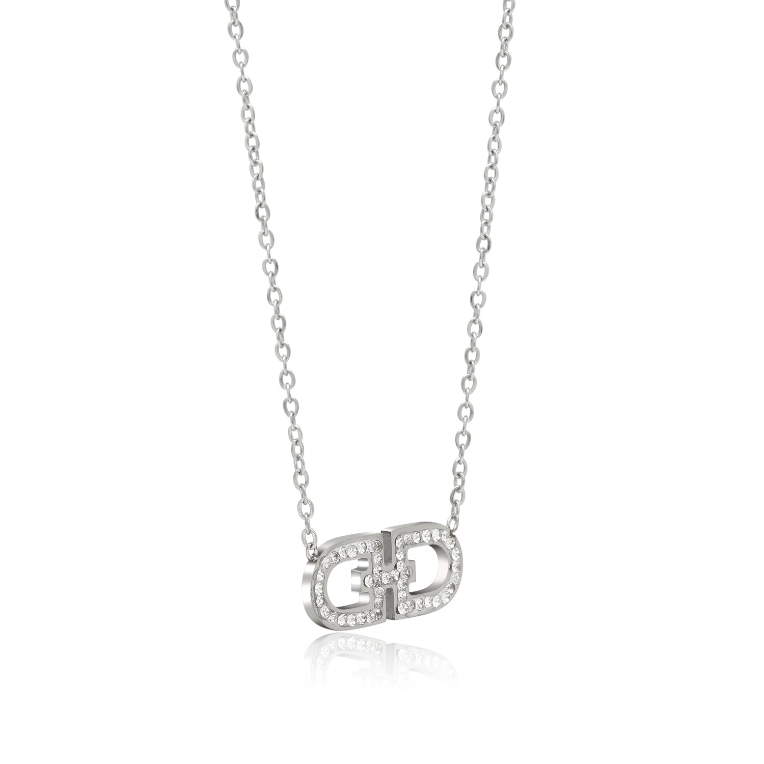 Silver Color Surgical Steel Silver Plated Demi Fine Necklace - Preyans.com