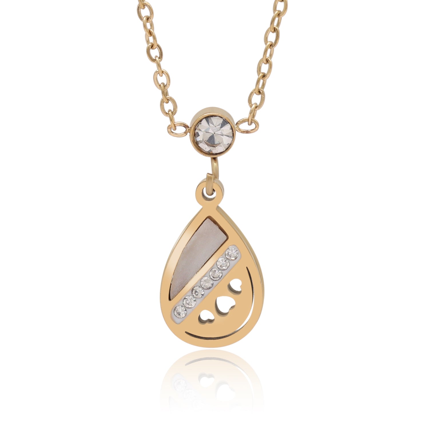 Gold Color Surgical Steel 18k Gold Plated Demi Fine Necklace - Preyans.com