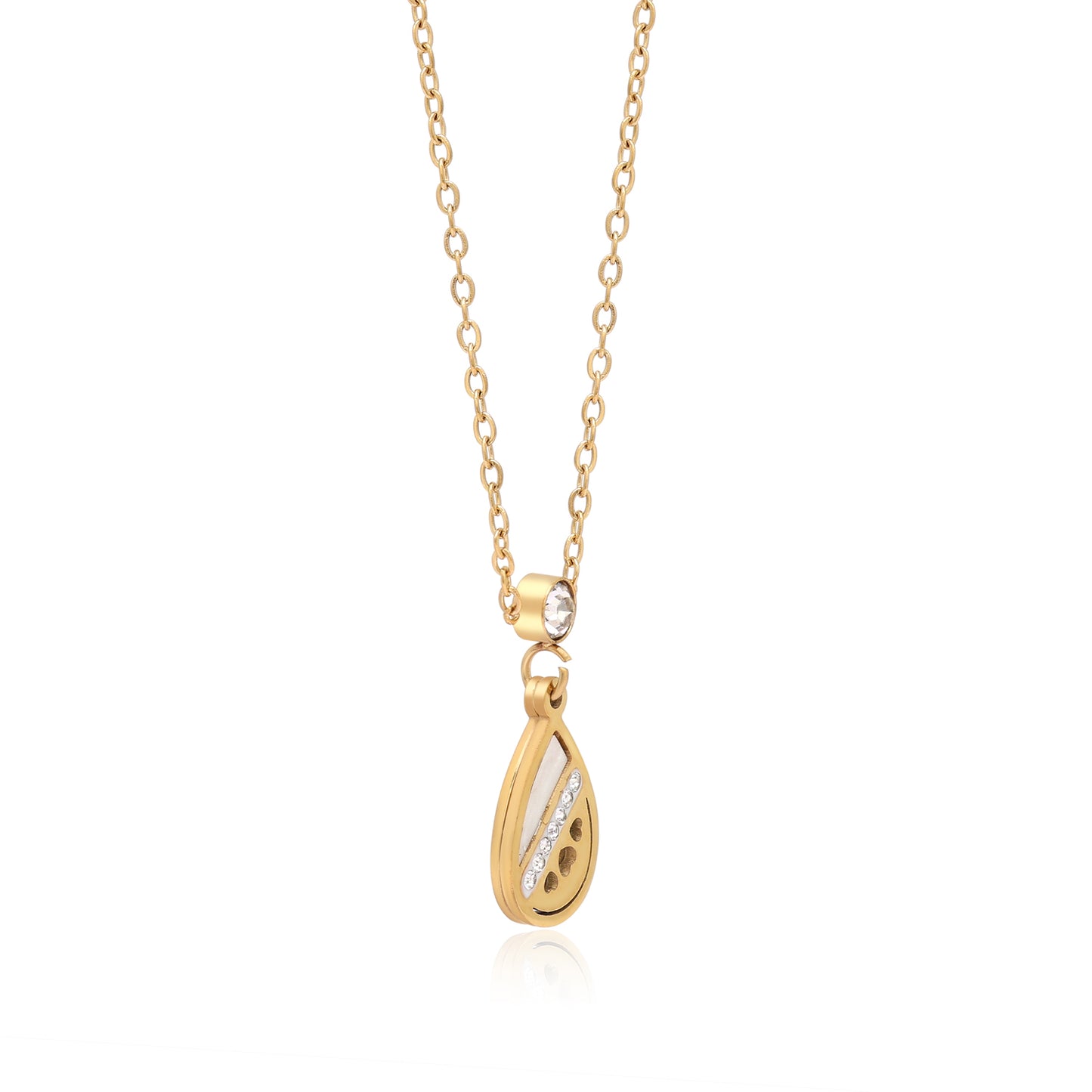 Gold Color Surgical Steel 18k Gold Plated Demi Fine Necklace - Preyans.com