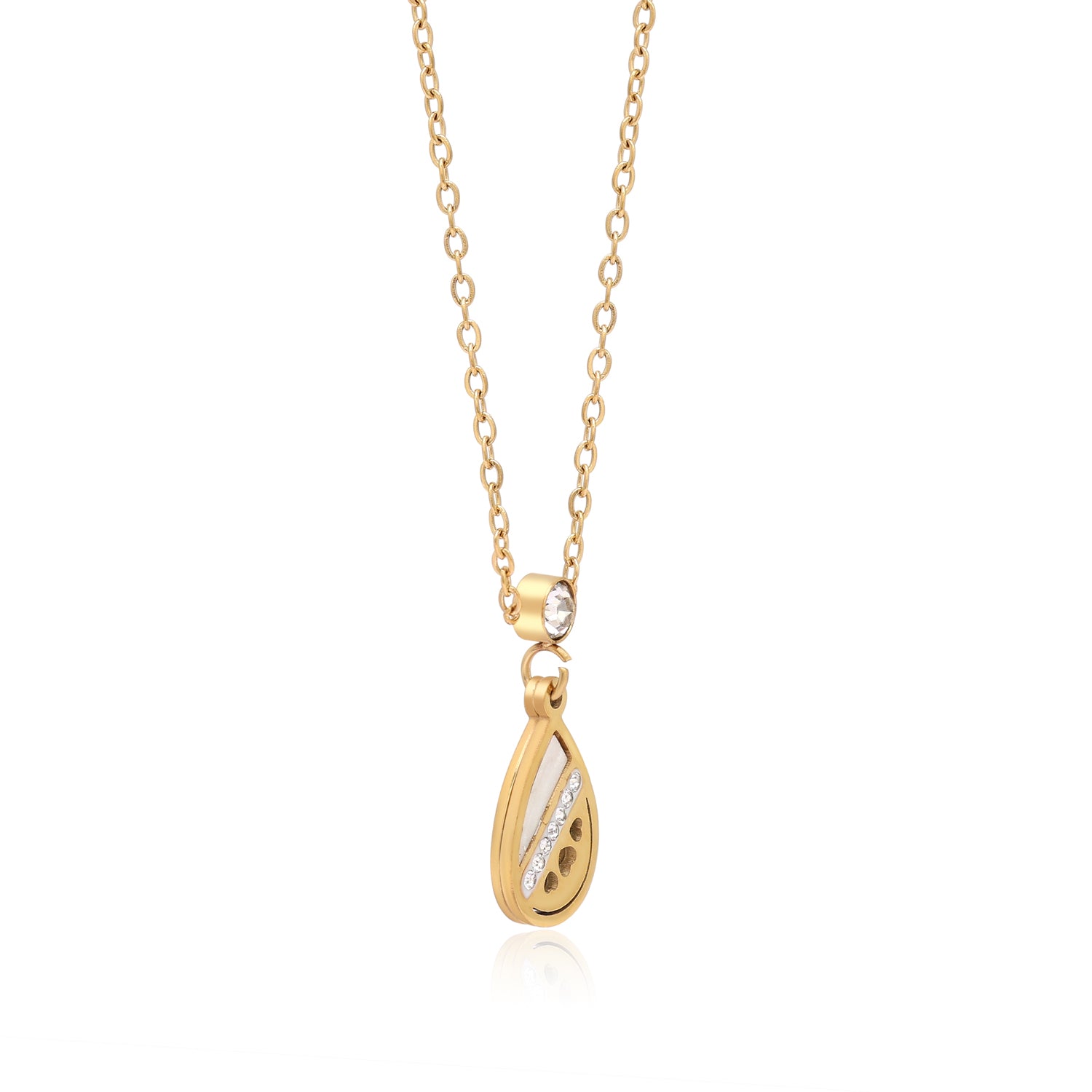Gold Color Surgical Steel 18k Gold Plated Demi Fine Necklace - Preyans.com