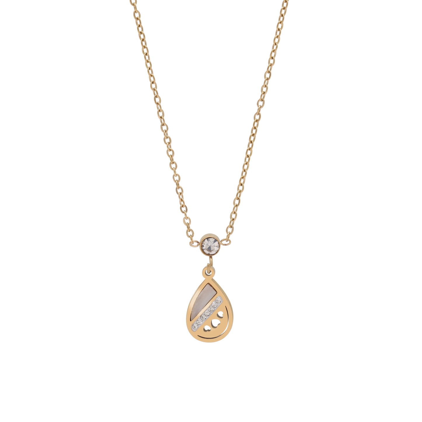 Gold Color Surgical Steel 18k Gold Plated Demi Fine Necklace - Preyans.com
