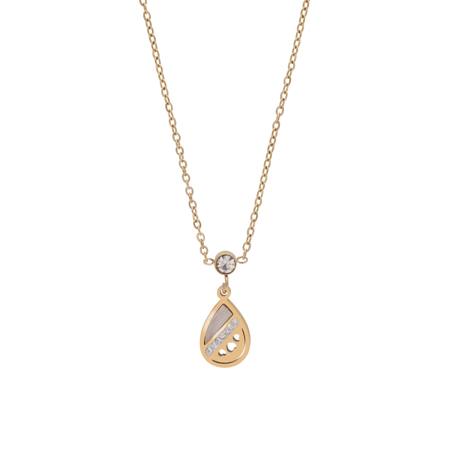 Gold Color Surgical Steel 18k Gold Plated Demi Fine Necklace - Preyans.com
