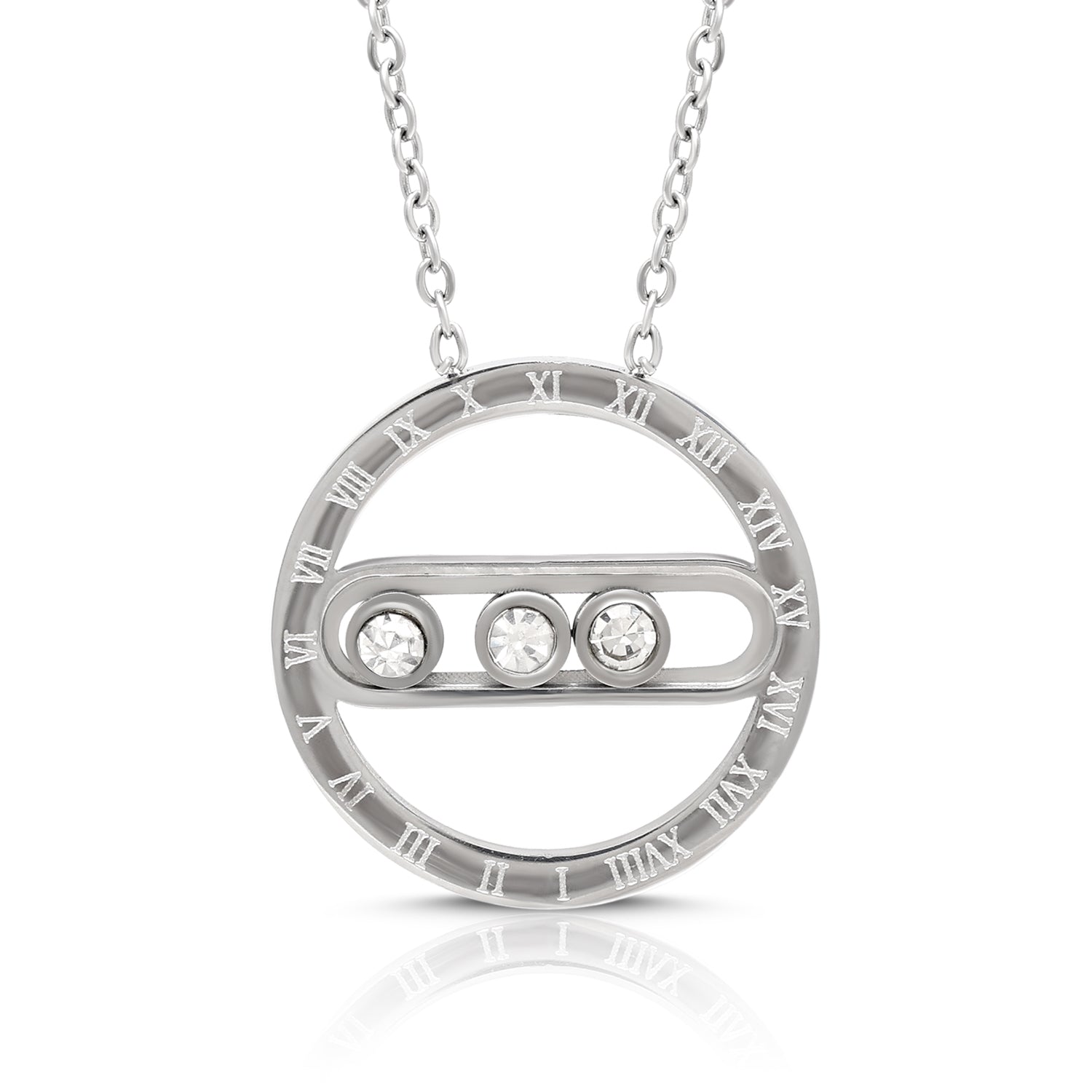 Silver Color Surgical Steel Silver Plated Demi Fine Necklace - Preyans.com