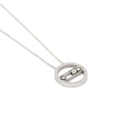 Silver Color Surgical Steel Silver Plated Demi Fine Necklace - Preyans.com