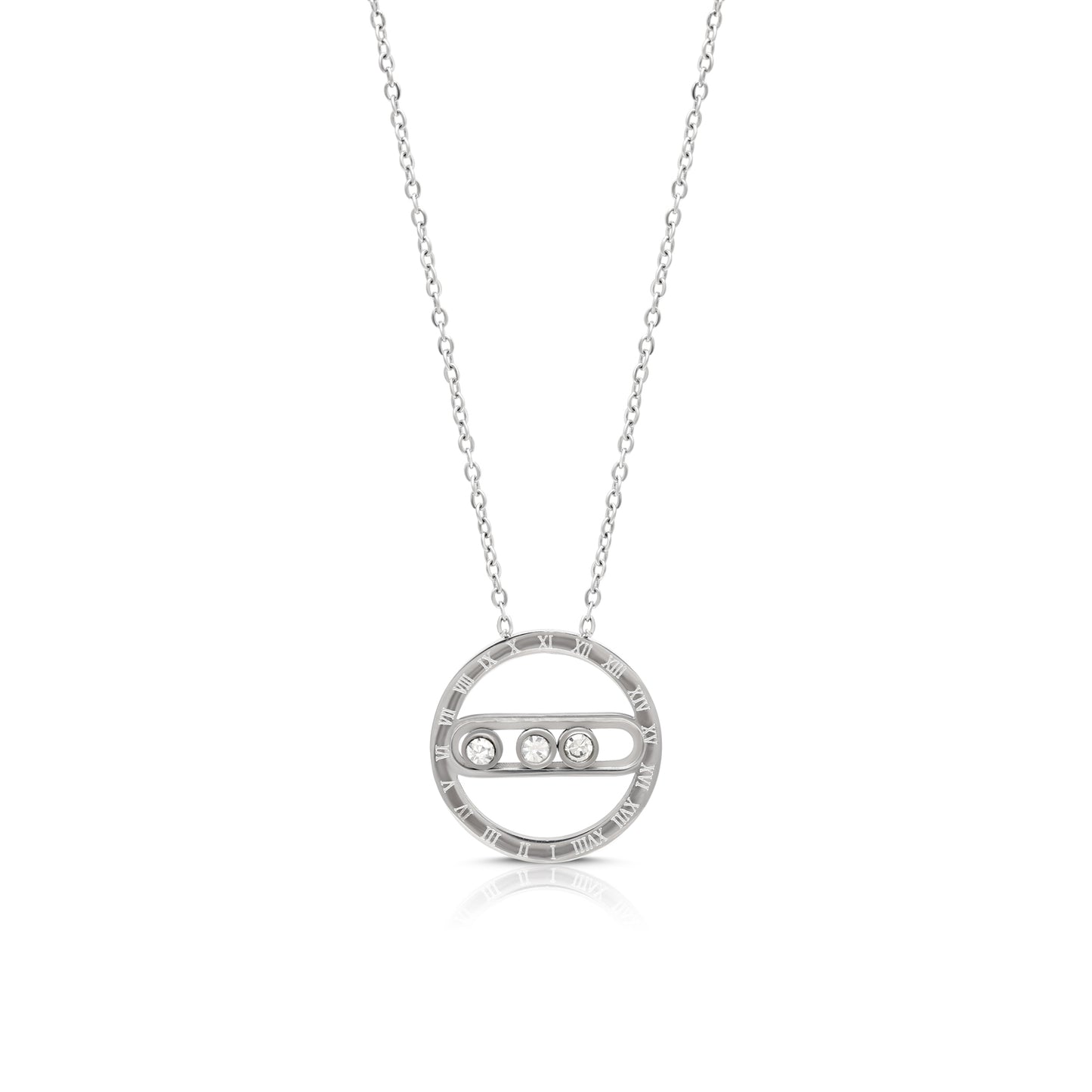 Silver Color Surgical Steel Silver Plated Demi Fine Necklace - Preyans.com