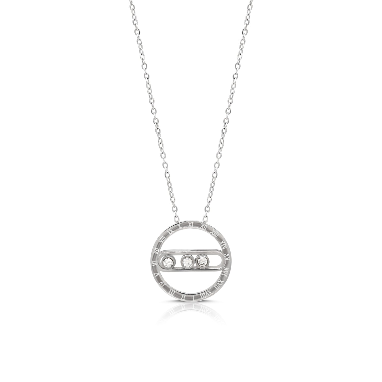 Silver Color Surgical Steel Silver Plated Demi Fine Necklace - Preyans.com