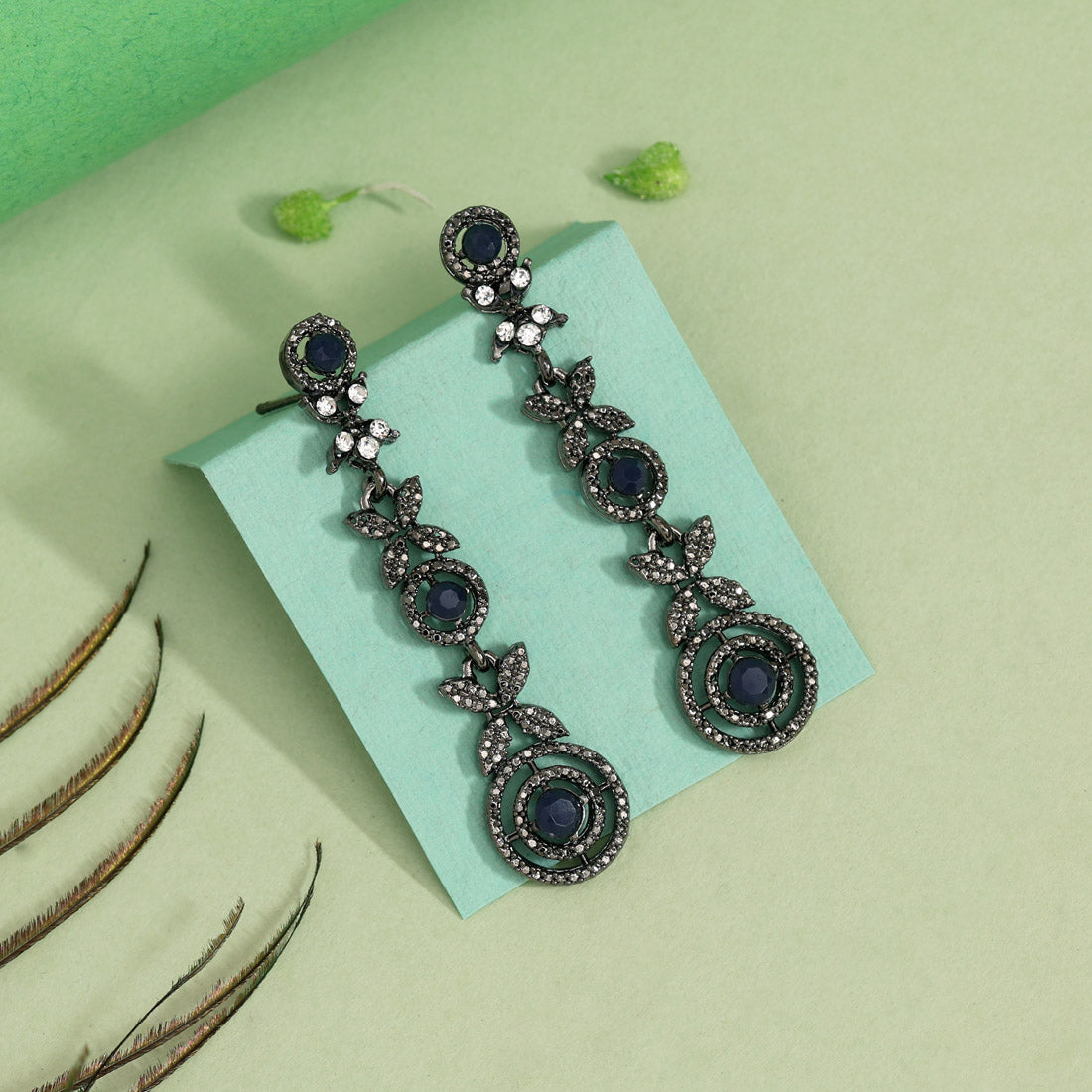Blue Color Fashion Earrings - Preyans.com