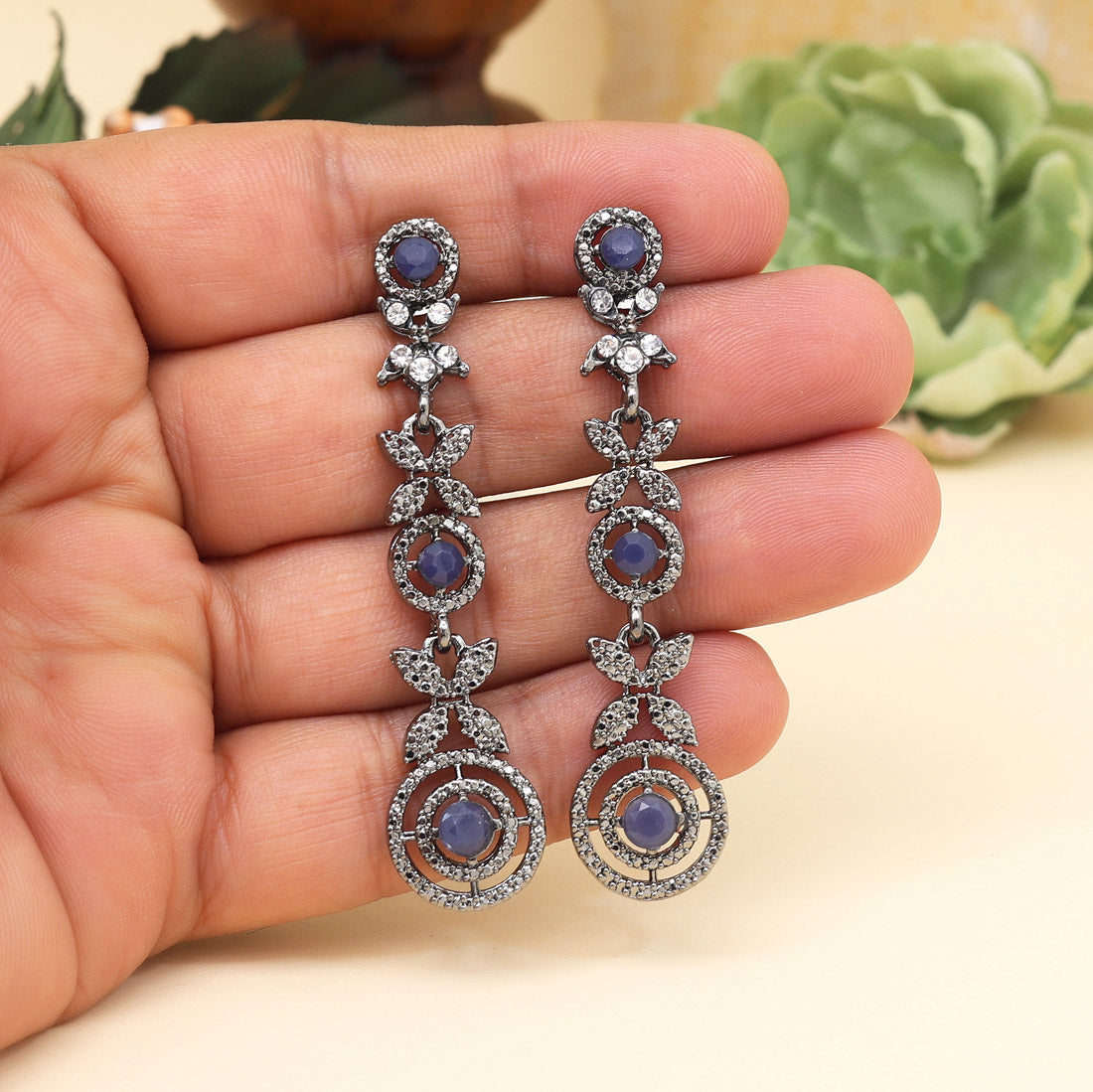 Blue Color Fashion Earrings - Preyans.com