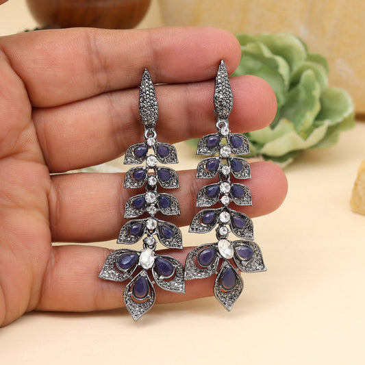 Blue Color Fashion Earrings - Preyans.com