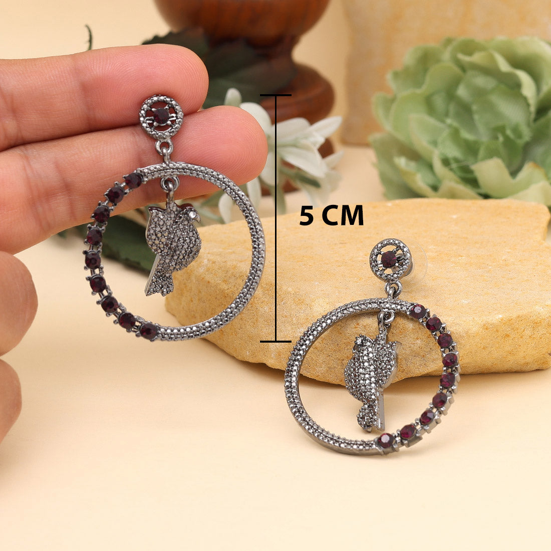 Purple Color Fashion Earrings - Preyans.com