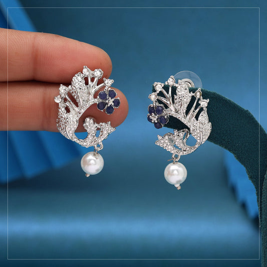 Blue Color Fashion Earrings - eindiawholesale.com